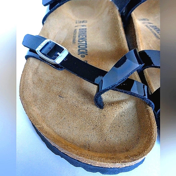 New w/o Box Birkenstock Mayari Patent Criss-Cross Strap Sandals EU 42 (11/11.5) - Picture 13 of 16